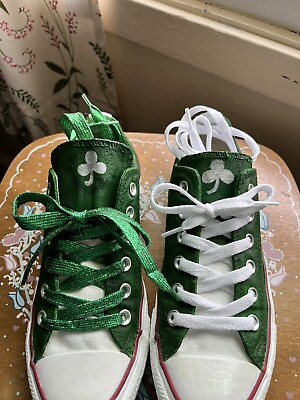 #ad Converse UPCYCLED from drab to fab 2 sets of shoe laces Size 8 woman☘️☘️🇮🇪 $24.00