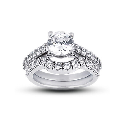 #ad 4.04 CT E SI2 Round Natural Diamonds Plat Vintage Style Wedding Ring Set $17794.28