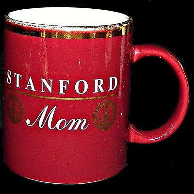 #ad Stanford University Mom Palo Alto Tree Cardinal Red and 14K Gold Coffee Mug Cup $32.99