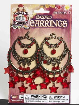 #ad Gypsy Chandelier Costume Earrings With Dangling Red Stars One Size $9.59