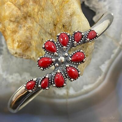 #ad Carolyn Pollack Southwestern Style Sterling Red Jasper Cluster Women#x27;s Bracelet $138.75