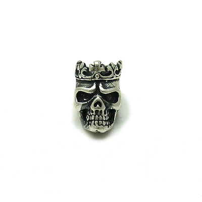 #ad Genuine Sterling Silver Pendant Skull Bead Solid Hallmarked 925 Handmade $21.60