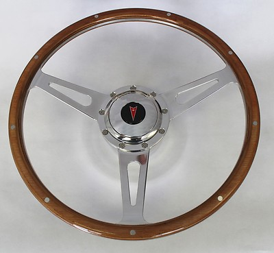 #ad GTO Firebird LeMans Bonneville 9 Hole Retro Steering Wheel 15quot; Polished Kit $319.95