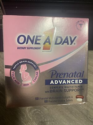 #ad One A Day Prenatal Advanced 60 Prenatal Multivitamin amp; 60 Choline Exp: 02 2025 $18.00