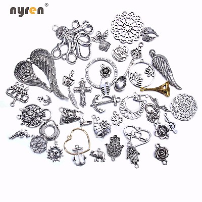 #ad 10pcs Multi Styles Charms Accessories Metal Alloy Charms For DIY Jewelry $5.68