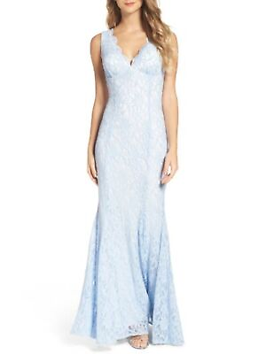 #ad MORGAN amp; CO Womens Light Blue Sleeveless Formal Fit Flare Dress Juniors 34 $14.99