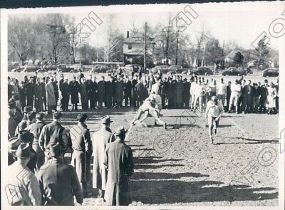 #ad 1940 Purdue Boilermakers Football Blocking Exhibition in Clinic Press Photo $15.00