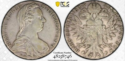 #ad 1840 66 Austria Maria Theresa Thaler Venice Mint PCGS XF 40 $250.00