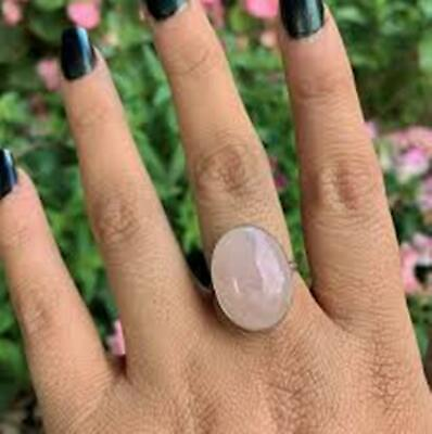 #ad Rose Quartz 925 Sterling Silver Independence Day Handmade Ring Jewelry All Size $12.00