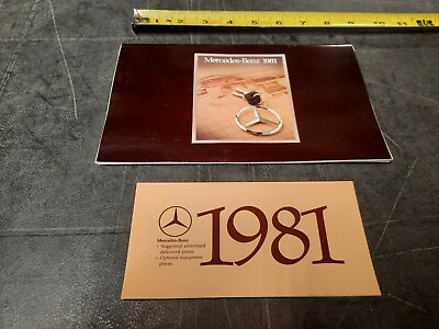 #ad Original 1981 Mercedes Benz Full Line Sales Brochure 81 240D 300D 380SL 380SLC $7.85