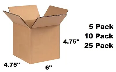 #ad Lot 6x4.75x4.75 Cardboard Paper Box Mailing Packing Shipping Corrugated Carton $15.99