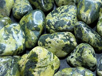 #ad Tumbled Green Nephrite Jade 1 2 lb 8 oz Bulk Wholesale Lot Half Pound Polished $17.70