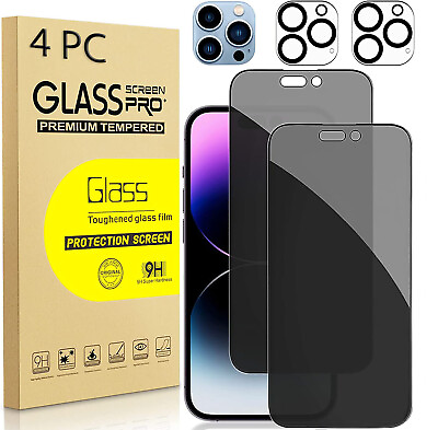 #ad #ad For iPhone 15 14 13 12 11 Pro Max Privacy Tempered Glass Screen Camera Protector $5.68