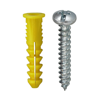 #ad Dottie 2AK #10 Phillips Slotted Drive Wing Screw Anchor Kit w #122 Yellow Anchor $22.21