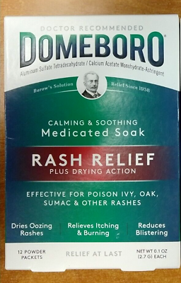 #ad Domeboro Medicated Soak Rash Relief 12 Powder Packets Exp. 5 25 R1P1 $11.98