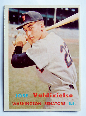 #ad Jose Valdivielso #246 Topps 1957 Baseball Card Washington Senators *VG $3.49