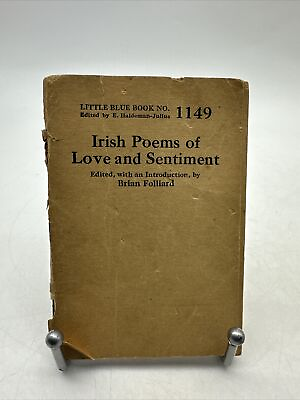 #ad Antiquarian Little blue Book No. 1149 Irish Poems Of Love And Sentiment $15.00