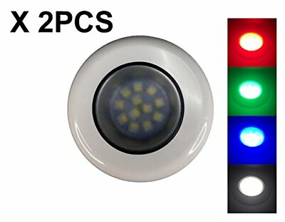 #ad Pactrade Marine RV Boat Pontoon Red Green Blue White LED 2 PCS Courtesy Ceiling $62.99