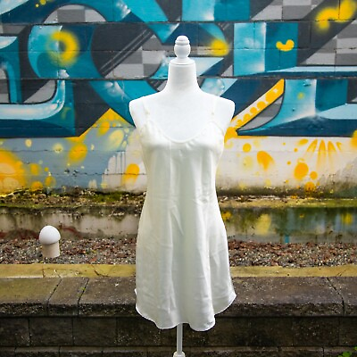#ad Women#x27;s White Slip Dress $15.00