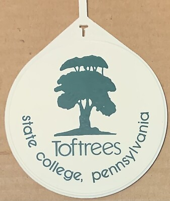 #ad Toftrees Golf Bag Tag State College Pennsylvania PA vinyl tan black $17.00
