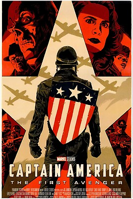 #ad Captain America the First Avenger Movie Alternate Poster #3 Marvel Print $24.99