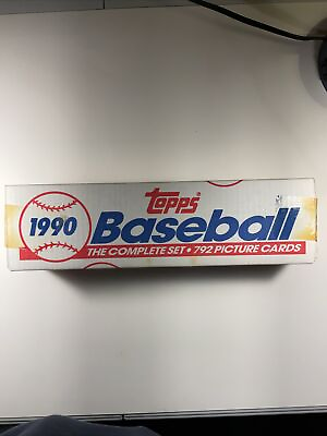 #ad 1990 TOPPS BASEBALL COMPLETE FACTORY SEALED BOX SET 792 CARDS FREE SHIPPING $24.95