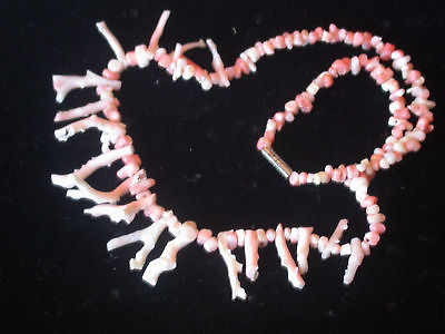#ad Bold Vintage Large Natural Angel Skin Coral Branch Choker Necklace 1 $134.99