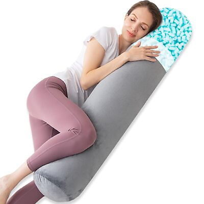 #ad Body Pillow Memory Foam Round Body Pillows for Adults Firm Long Bolster Pil... $51.22