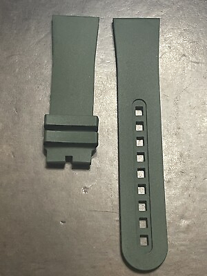 #ad Blancpain OEM Fifty Fathoms Green Rubber Strap 23 x 20 $125.00