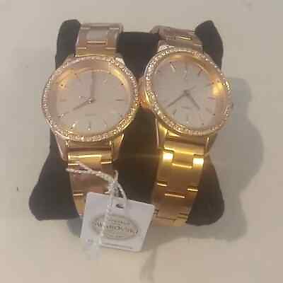 #ad 2 quartz SWAROVSKI womens Crystal rose gold watches $21.21