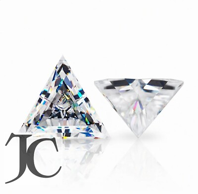 #ad 200CT Brilliant Triangle Cut VVS D Premium Simulated Lab Diamond Loose Solitaire $104.40