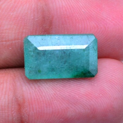 #ad 6.40 Cts Natural Colombian Emerald 15mm*9mm Octagon Cut Ring Size Loose Gemstone $21.35