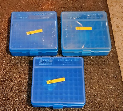 #ad .45 ACP Ammo Box 100 Rounds Each LOT OF 3 Portable stackable Ammo Boxes .45 Auto $7.00