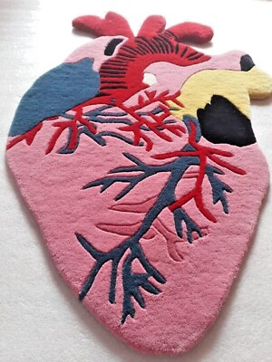 #ad Red and Pink Anatomical Heart Rug. 8x10 Rugs Fof Bedroom Rugs 9x12 $85.90