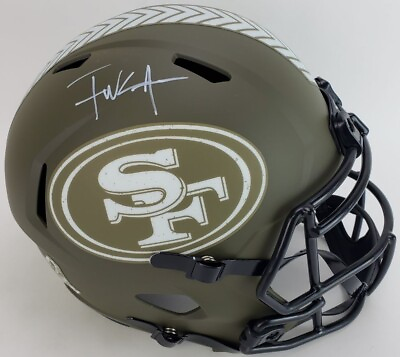 #ad Frank Gore Signed San Francisco 49ers Full Size STS Replica Helmet w COA $299.40