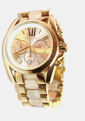 #ad Michael Kors Watch ladies Gold tone MK5722 Bradshaw Watch chronograph date $150.00