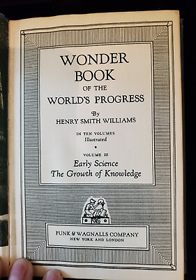 #ad Wonder Book of the World#x27;s Progress #3 Early Science Knowledge H.S. Williams $8.00