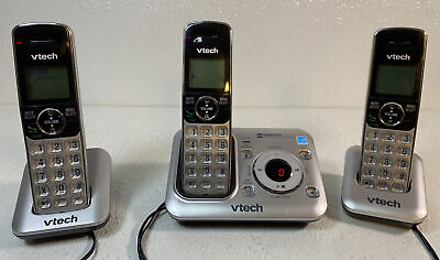 #ad Vtech Silver Expandable Three Handset Answering Cordless Phone System CS6429 3 $31.49