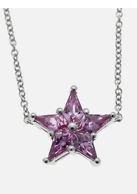 #ad TIFFANYamp;Co. Necklace Chain Star Pt950 Platinum Pink Sapphire authentic $900.00