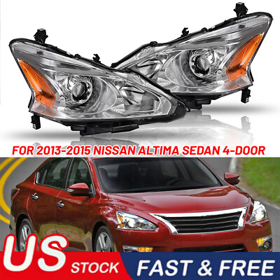 #ad 2x Projector Headlights Assembly For 2013 2015 Nissan Altima 4dr Sedan Headlamps $129.99