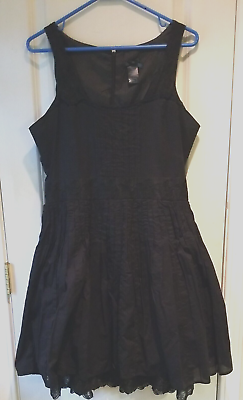 #ad Little Black Dress Forever 21 Fit amp; Flare Swing Sleeveless Cotton Womens L $16.95