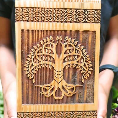 #ad Wooden Urn Box For Human Ashes Personalized Cremation urns for ashes Heart Tree $89.90