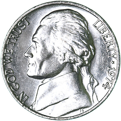 #ad 1974 P Jefferson Nickel Choice BU US Coin See Pics N738 $3.01
