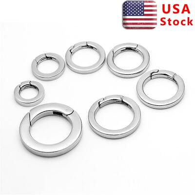 #ad 3PCS S925 Sterling Silver Round Spring Clasp Buckle DIY Necklace Bracelet US $14.19