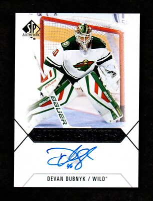 #ad 2015 16 SP Authentic Scripted Stoppers Devan Dubnyk Minnesota Wild Autograph $15.49