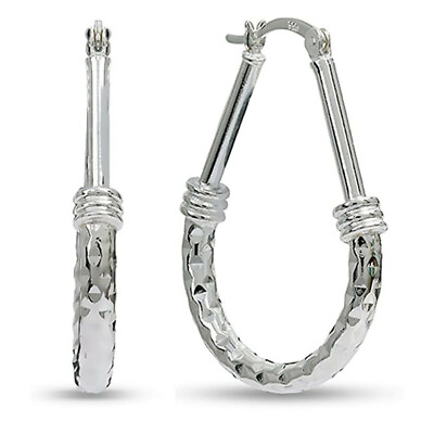 #ad 925 Silver Filled Hoop Earring Women Personalized Women Wedding Party Jewelry C $1.93