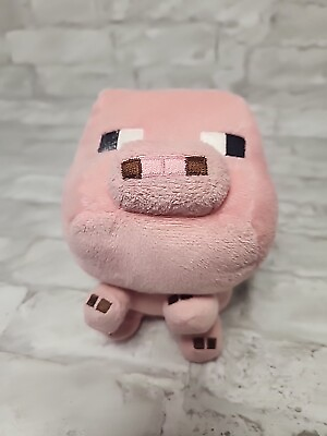 #ad Minecraft Mojang Pig Plush Stuffed Animal 2014 Character Toy 6 Inches Long Cute $10.68