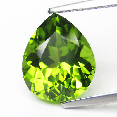 #ad 6.16Cts Good Looking Natural Green Peridot Gemstone Collection Pear Shape $169.99