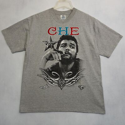 #ad Vintage CHE Guevara T Shirt Hasta La Victoria Siempre Revolution Gray Men#x27;s XL $24.99