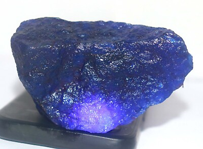 #ad Beautiful Piece Blue Sapphire Rough 1100 Ct 83 mm Certified African Gemstone DS $20.34